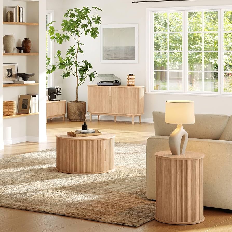 IRISH DRESDEN ステージ 55cm 置台 Amazon.com: LINSY HOME Round Fluted End Table, Tall Side